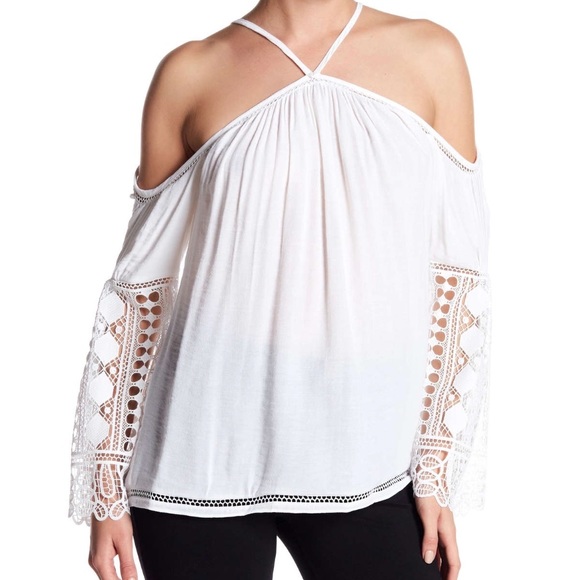 Ramy Brook Tops - Ramy Brook Cold Shoulder Top Large White NWT